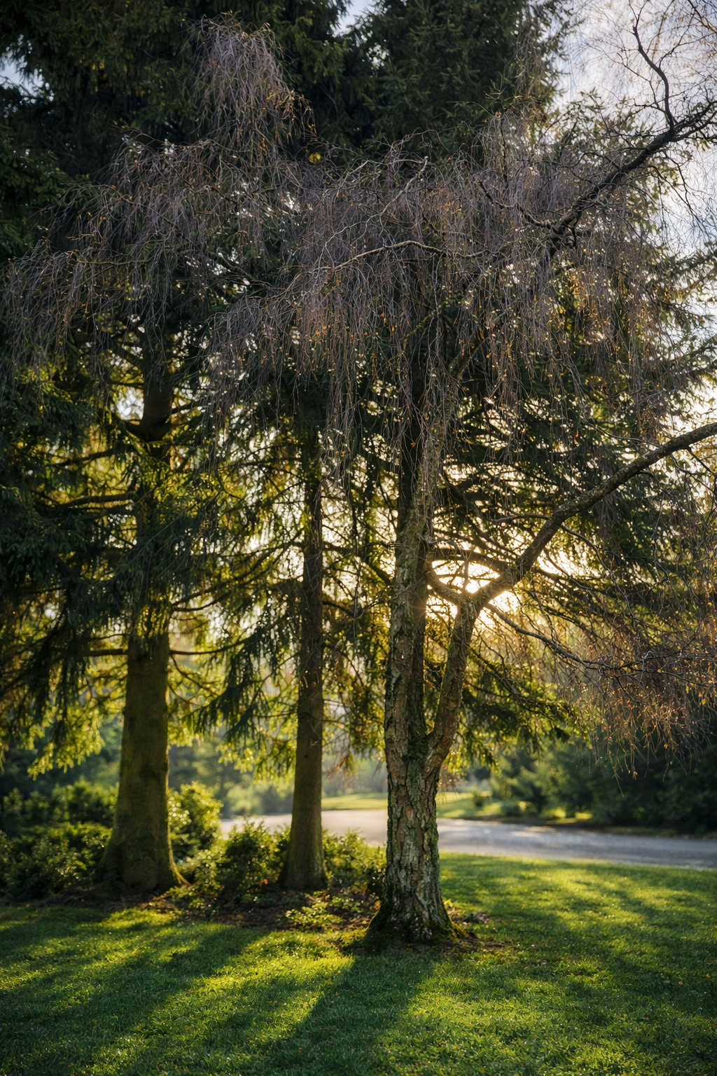 Bäume im Morgenlicht